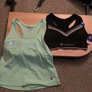 Champion muscle tank with sports bra